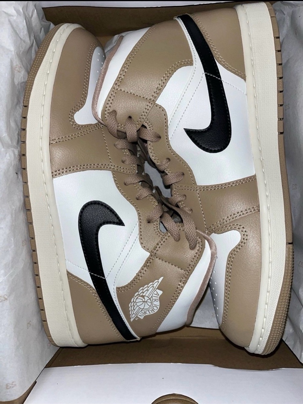 Nike Women’s Air Jordan 1-Mid in Desert Sail